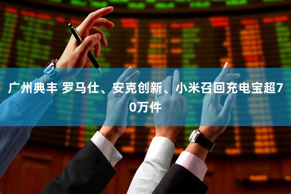 广州典丰 罗马仕、安克创新、小米召回充电宝超70万件