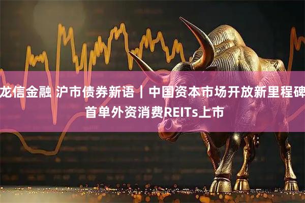 龙信金融 沪市债券新语｜中国资本市场开放新里程碑 首单外资消费REITs上市